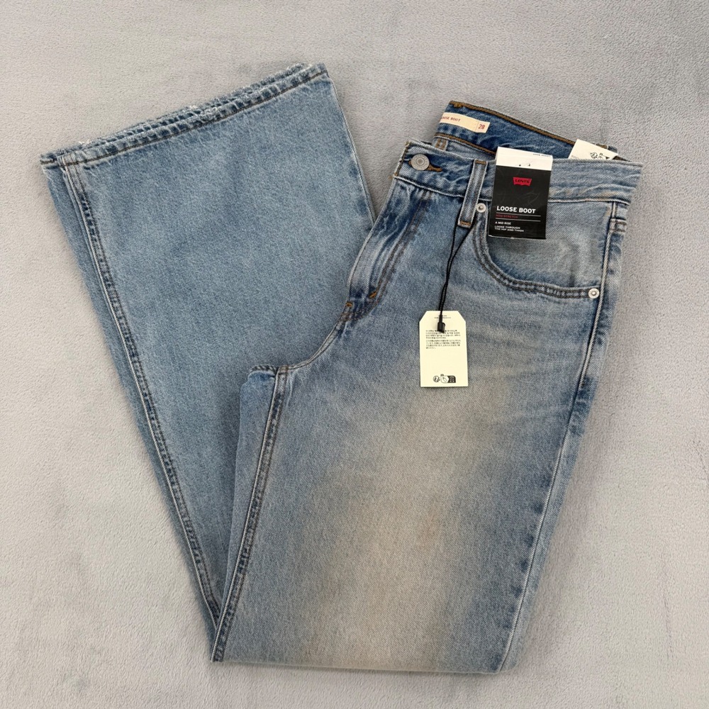 Levis Premium Loose Boot Jeans Womens W28 L33 Color Off Roading 100 Cotton New